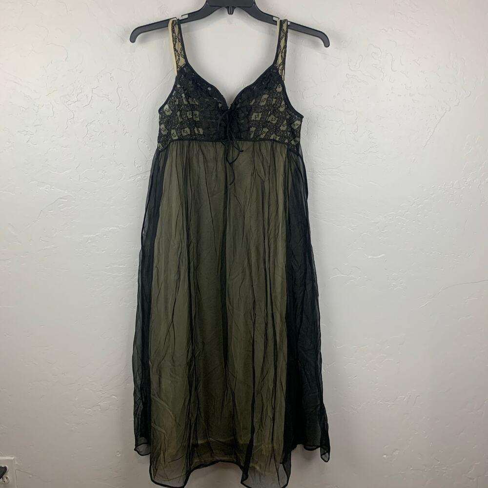 Vtg 1960s Radcliffe Pegnoir Set Womens Large Black Lace Gown Robe Lace Lined